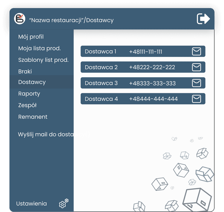 PANEL MENEŻERA Z PODSUMOWANIEM I STATYSTYKAMI